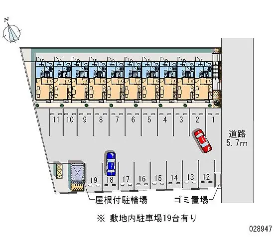 射水市作道　月極駐車場（LP）
